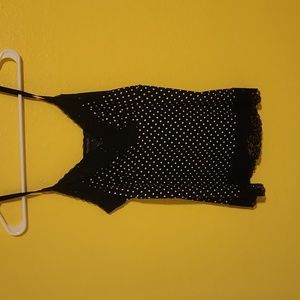 White House Black Market poka dot spaghetti strap top M